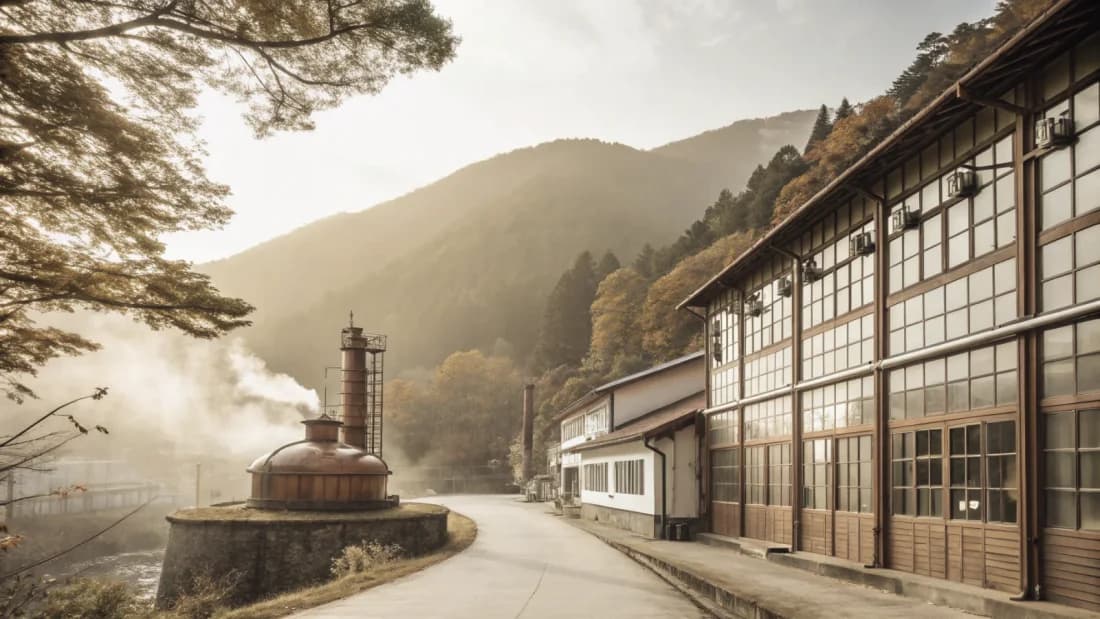 The Eigashima (White Oak) distillery