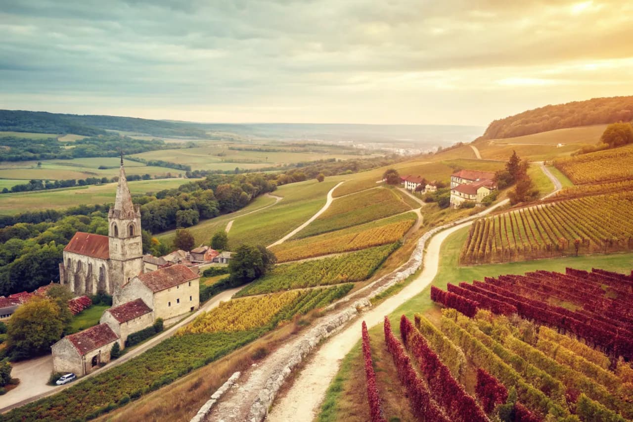 Vineyard landscape of France